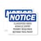 Signmission Classified Area Vehicle Entry Permit Required OSHA Notice Sign, Plastic, 10in W x 7in L, 2PK OS-2PACK-NS-P-710-L-10606 - alternate 1
